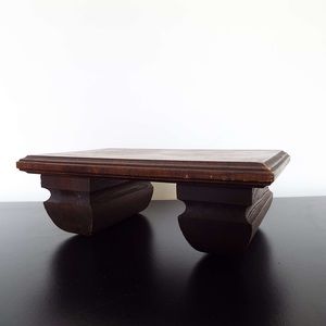 Aged wood pedestal stand 10x6x3.5